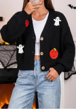 Women Halloween Autumn Winter Pumpkin Casual Outerwear Sweater