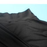 Women Sexy Solid Turtleneck Long Sleeve Ruched Dress
