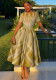 Plus Size Women Geometric Plaid Summer Short Sleeve Dress