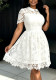 Plus Size Women African Lace Formal Party Dress