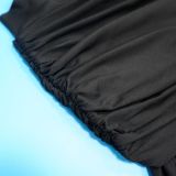 Women Sexy Solid Turtleneck Long Sleeve Ruched Dress