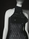 Women Sexy Hollow Out Beaded Beach Cover Up Dress