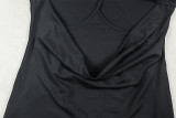 Women’s Solid Color Casual Bodycon Strapless Cutout Luxury Long Dress