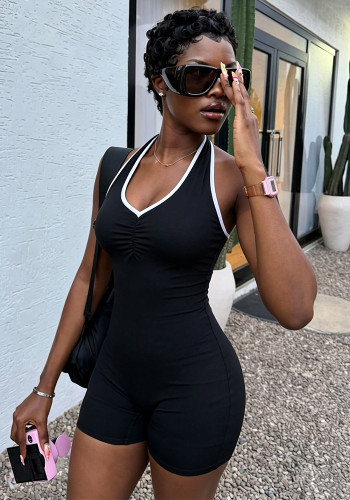 Women’s Low Back One Piece Butt Lift Yoga Fitness Tight Fitting Romper