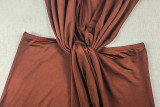 Women’s Plus Size Deep V Neck Sleeveless Pleated Slim Waist Chic Formal Party Long Dress