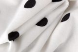 Women’s Y2K Polka Dot Stand Collar Long Sleeve Crop Zip Up Slim Fit Top