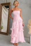Women’s Elegant Off Shoulder Tiered Strap Dress Formal Party Gown