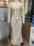 Women’s Sexy Low Back Strap Sequin Dress Evening Dress