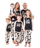Family Wear Christmas Print Long Sleeve Top & Pants Pajama Set
