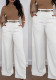 Women Pleated Wide Leg Belted Trousers