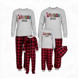 Family Wear Christmas Plaid Print Long Sleeve Top & Pants Pajama Set