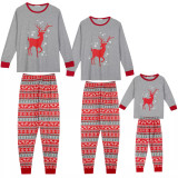 Family Wear Christmas Plaid Letter Print Long Sleeve Top & Pants Pajama Set