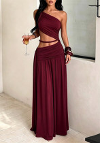 Women Summer Slash Shoulder Solid Sexy Sleeveless Dress Women Summer Slash Shoulder Solid Sexy Sleeveless Dress