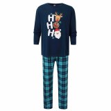 Family Wear Christmas Plaid Letter Print Long Sleeve Top & Pants Pajama Set