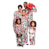 Family Wear Christmas Plaid Print Long Sleeve Top & Pants Pajama Set
