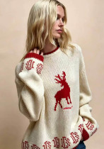 Women Autumn Winter Round Neck Long Sleeve Top Sweater Women Autumn Winter Round Neck Long Sleeve Top Sweater