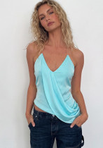 Women Summer Sexy Sleeveless V Neck Halter Neck Tank Top Women Summer Sexy Sleeveless V Neck Halter Neck Tank Top