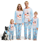 Family Wear Christmas Print Long Sleeve Top & Pants Pajama Set