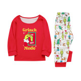 Family Wear Christmas Plaid Letter Print Long Sleeve Top & Pants Pajama Set