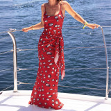 Women Summer Polka Dot Sexy Spaghetti Strap Dress