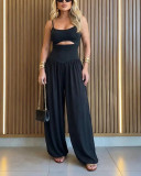 Women Casual Cutout Wide Leg Jumpsuit