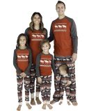 Family Wear Christmas Print Long Sleeve Top & Pants Pajama Set