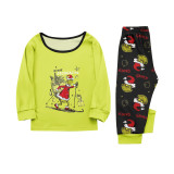 Family Wear Christmas Plaid Print Long Sleeve Top & Pants Pajama Set