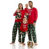Family Wear Christmas Plaid Print Long Sleeve Top & Pants Pajama Set