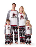Family Wear Christmas Print Long Sleeve Top & Pants Pajama Set