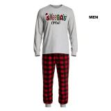 Family Wear Christmas Plaid Print Long Sleeve Top & Pants Pajama Set