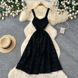 Women’s Fall Holidays Cutout Strap Dress Fashion A-Line Long Dress