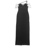 Women’s Elegant Beaded Off Shoulder Evening Gown Formal Party Mermaid Dress