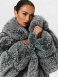 Women’s Long Sleeves  Faux Fur Coat