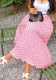 Women’s Classic Fashion Pleated Polka Dot High Waist A-Line Maxi Skirt
