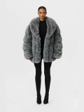 Women’s Long Sleeves  Faux Fur Coat