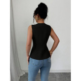 Women’s Summer Fashion Chic Sleeveless Slim Fit Vest Top