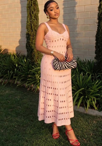 Women’s Fall Holidays Cutout Strap Dress Fashion A-Line Long Dress