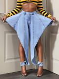 Women Irregular Summer Denim Shorts