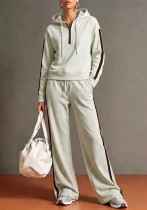 Women Casual Half Zip Hoodies & Wide Leg Pants Two Piece Set Women Casual Half Zip Hoodies & Wide Leg Pants Two Piece Set