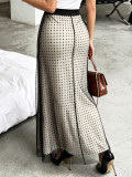 Women Elegant Mesh Midi Skirt