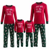 Women Christmas Letter Print Family Wear Long Sleeve Pajama Two Piece Set