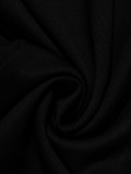 Women Autumn Winter Casual Color Block Top and Wide Leg Pants Two Piece Set