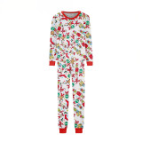 Women Christmas Letter Print Family Wear Long Sleeve Pajama Two Piece Set