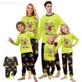 Women Christmas Letter Print Family Wear Long Sleeve Pajama Two Piece Set