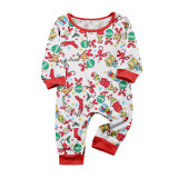 Women Christmas Letter Print Family Wear Long Sleeve Pajama Two Piece Set