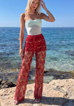 Women Sequin Tassel Mesh Casual See-Through Sexy Pants Women Sequin Tassel Mesh Casual See-Through Sexy Pants