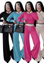 Women Casual Color Block Round Neck Long Sleeve Top and Pant Two Piece Set Women Casual Color Block Round Neck Long Sleeve Top and Pant Two Piece Set