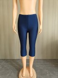 Women Stretchy Basic Capri Pants