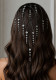 Women’s Chic Mesh Fringe Headband Rhinestone Hair Chain Bridal Headpiece