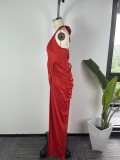 Women’s Fall Chic Formal Party Sexy Elegant Slim Waist Bodycon Maxi Dress